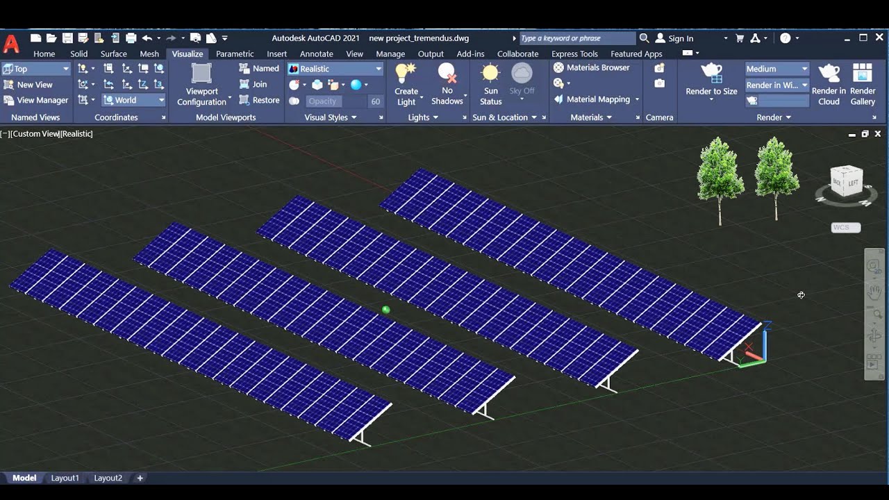 3D Digital Twin Solar Farm Model